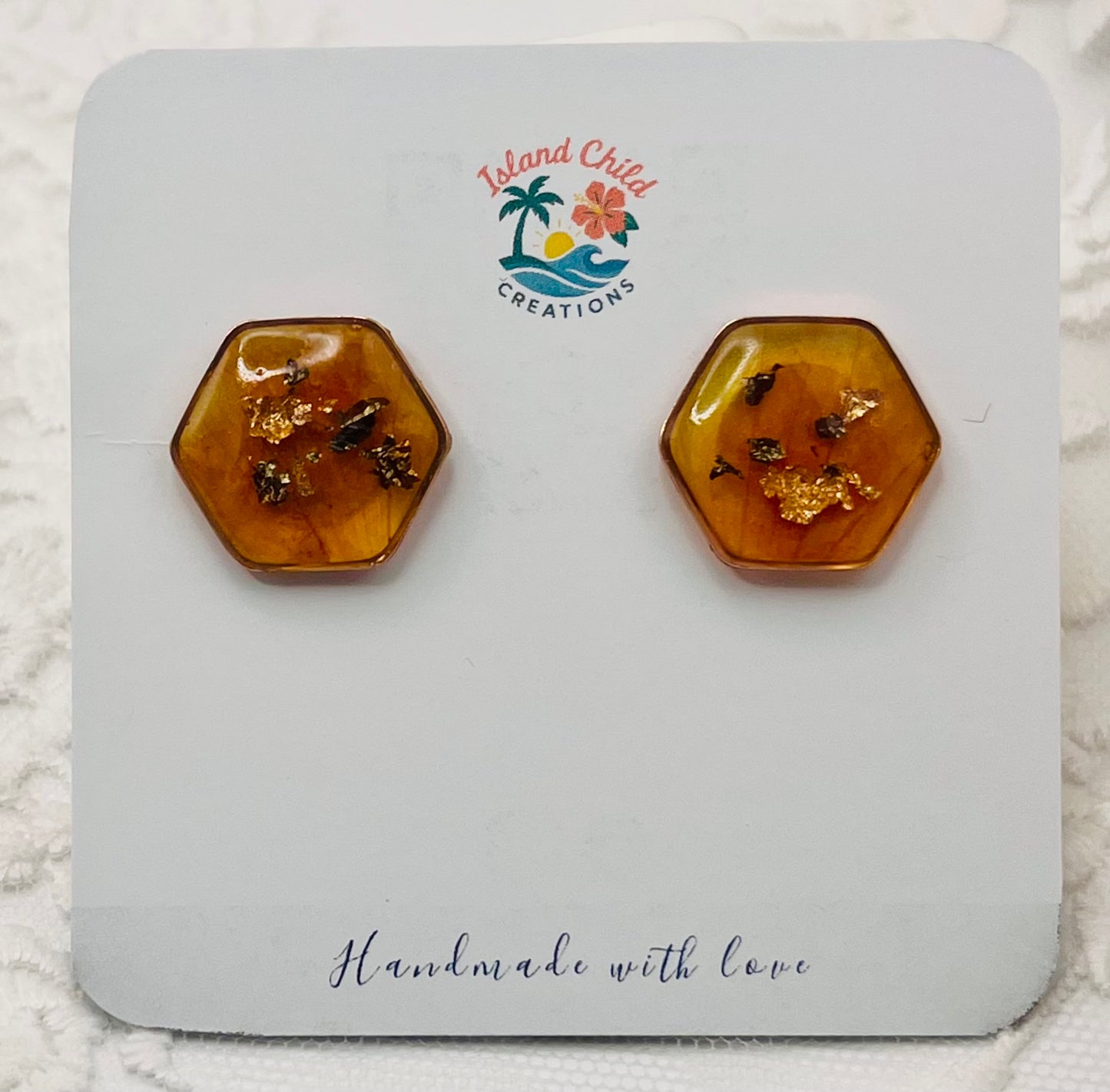YELLOW FLORAL STUDS