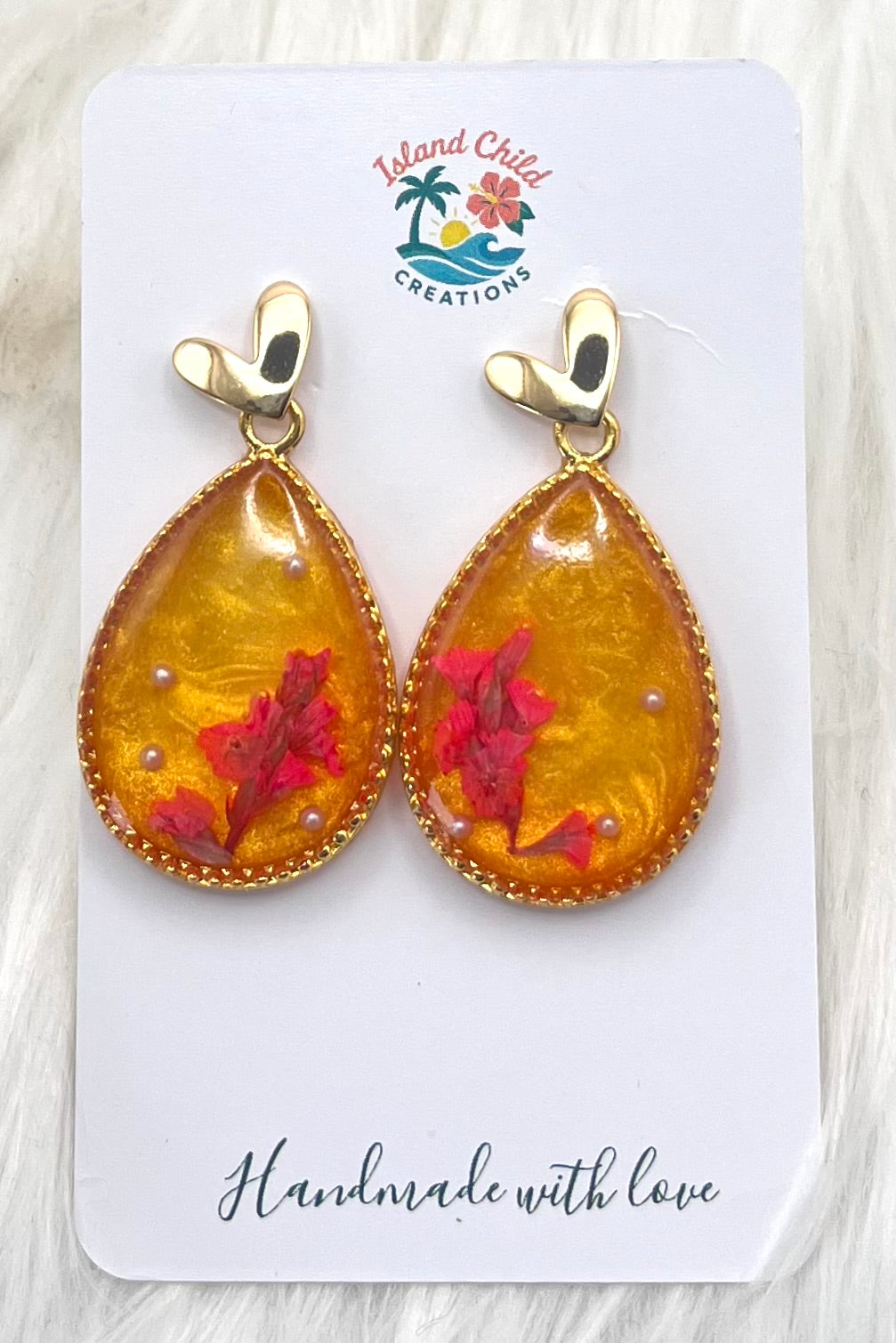 YELLOW FLORAL DANGLES
