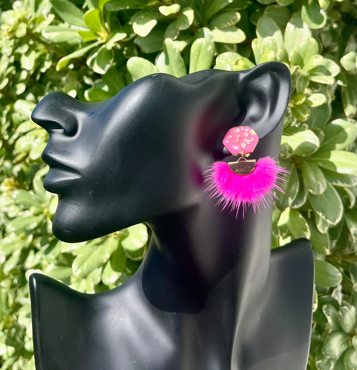FLORAL ‘PUFF’ TASSEL DANGLES