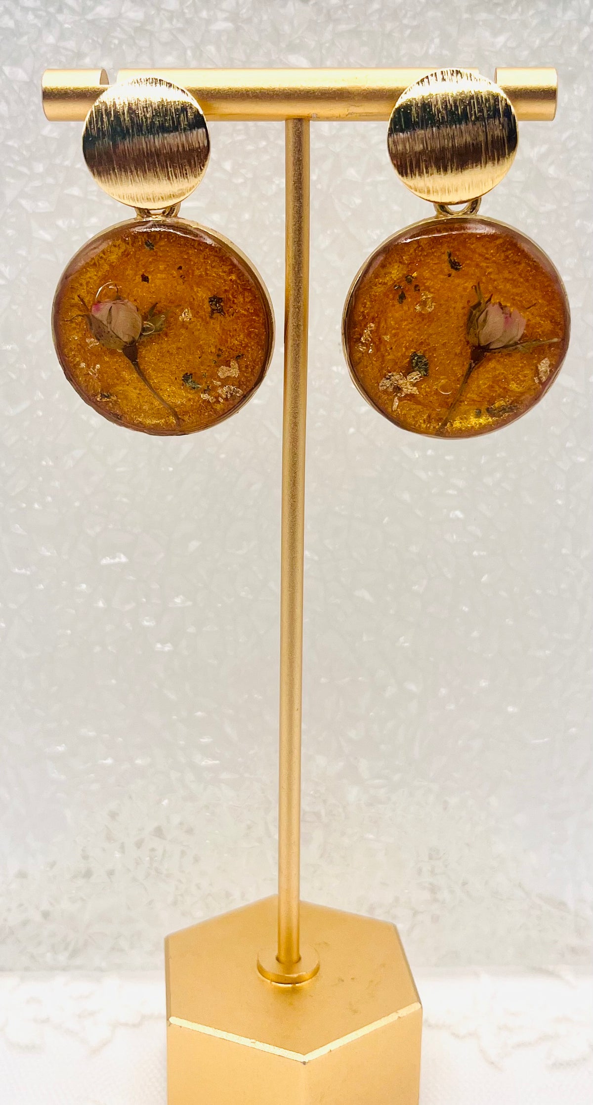 YELLOW FLORAL DANGLES