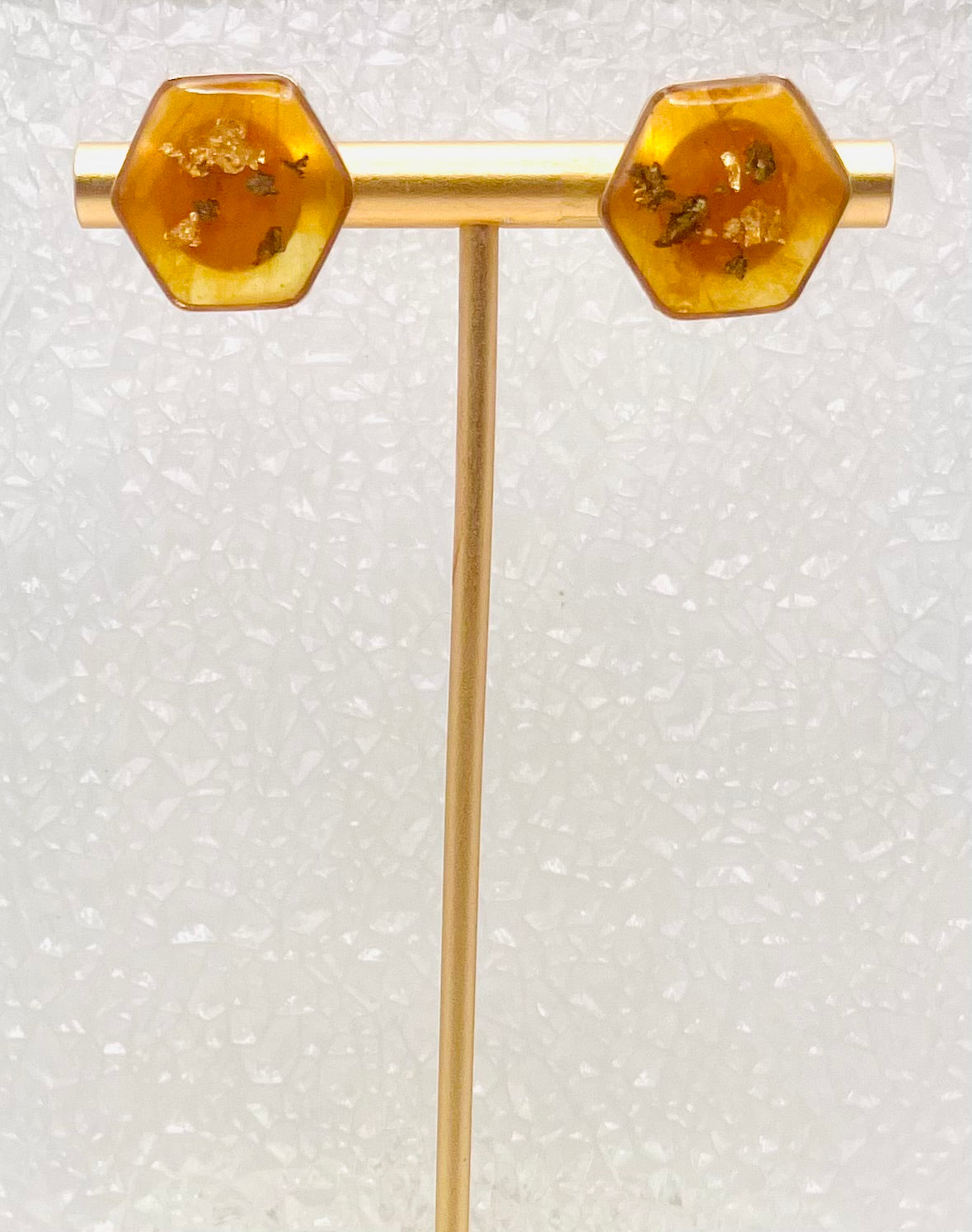 YELLOW FLORAL STUDS