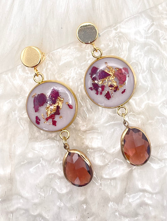 ROSE FLORAL DANGLES