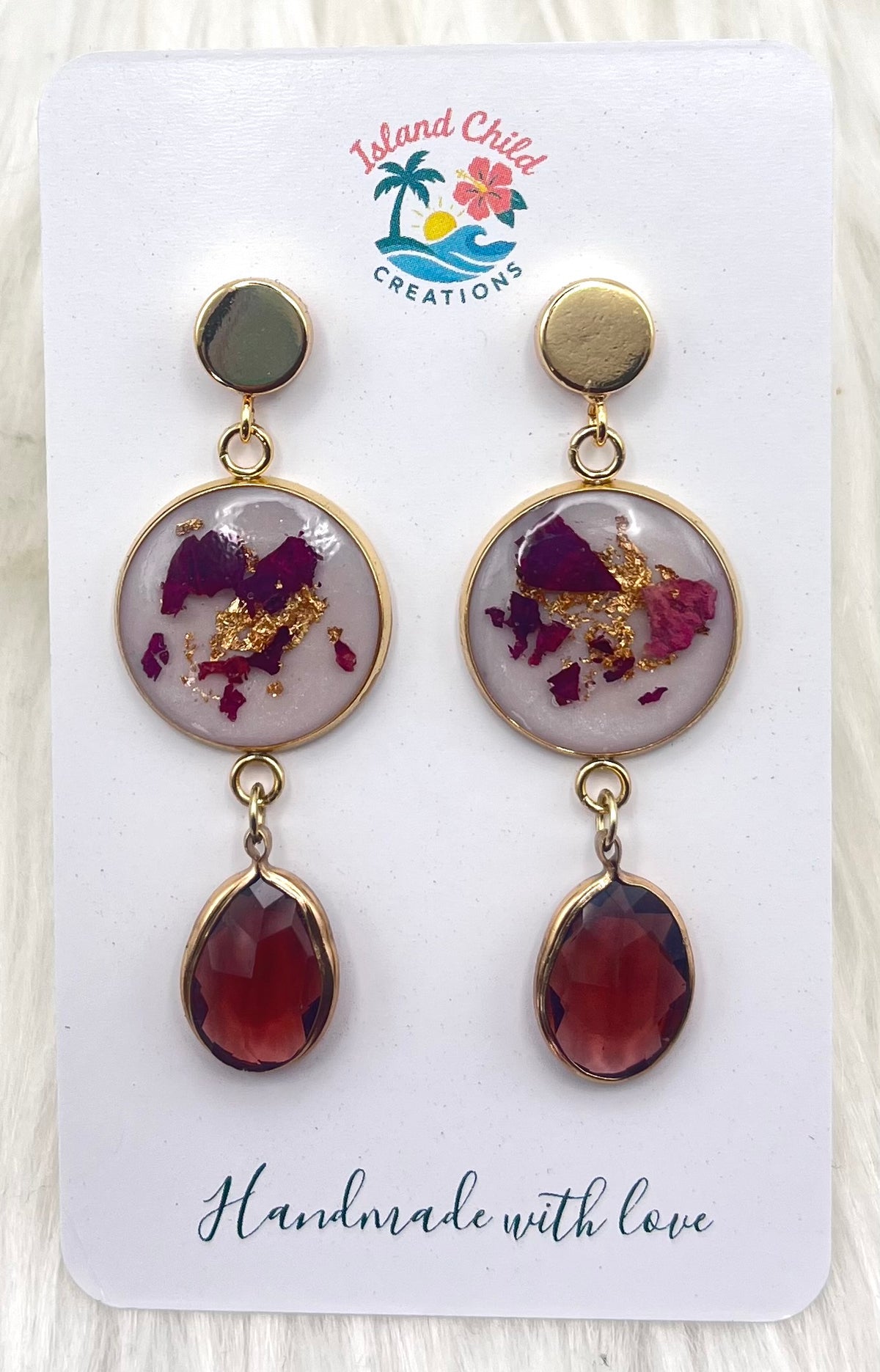 ROSE FLORAL DANGLES