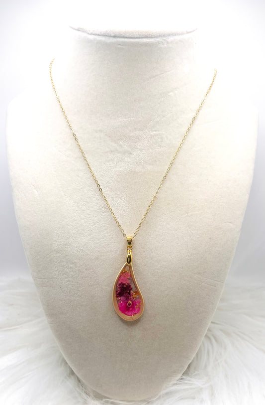 PINK FLORAL NECKLACE