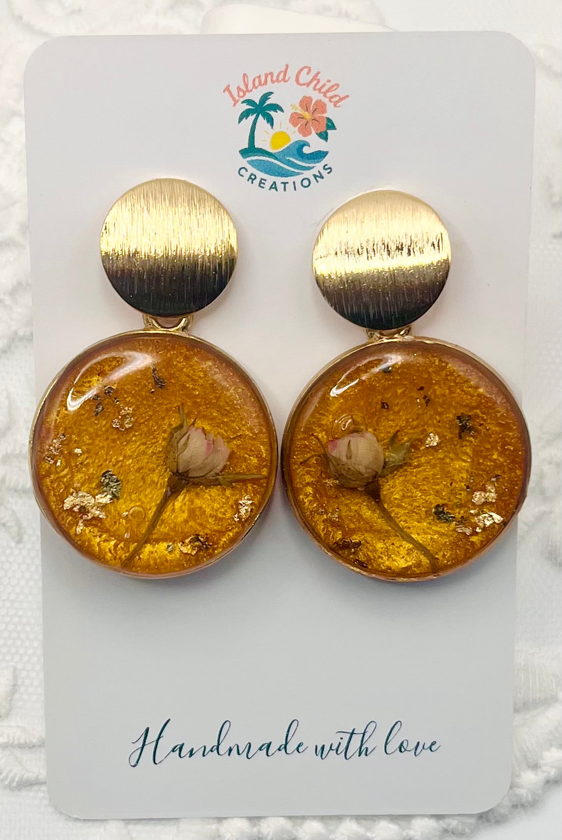 YELLOW FLORAL DANGLES