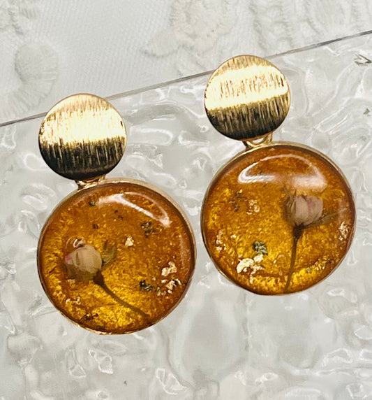 YELLOW FLORAL DANGLES