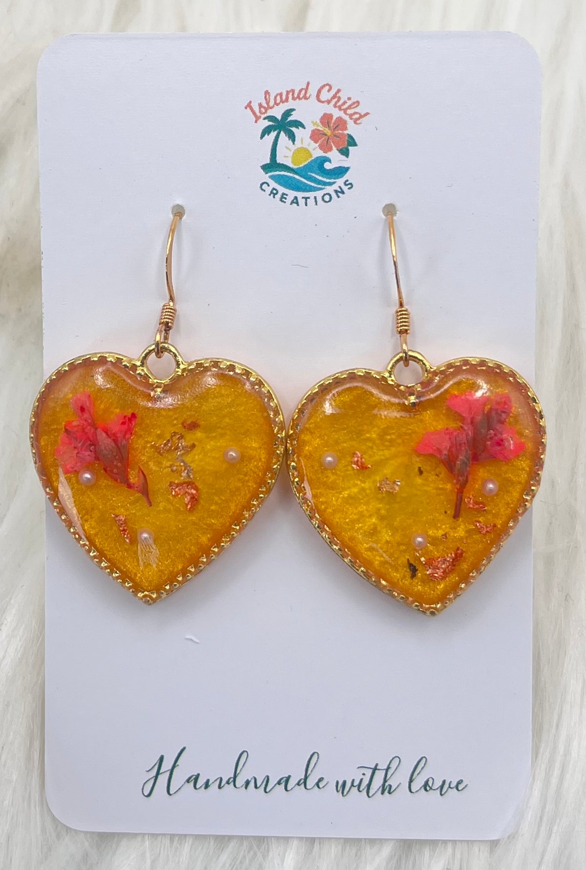 YELLOW FLORAL DANGLES