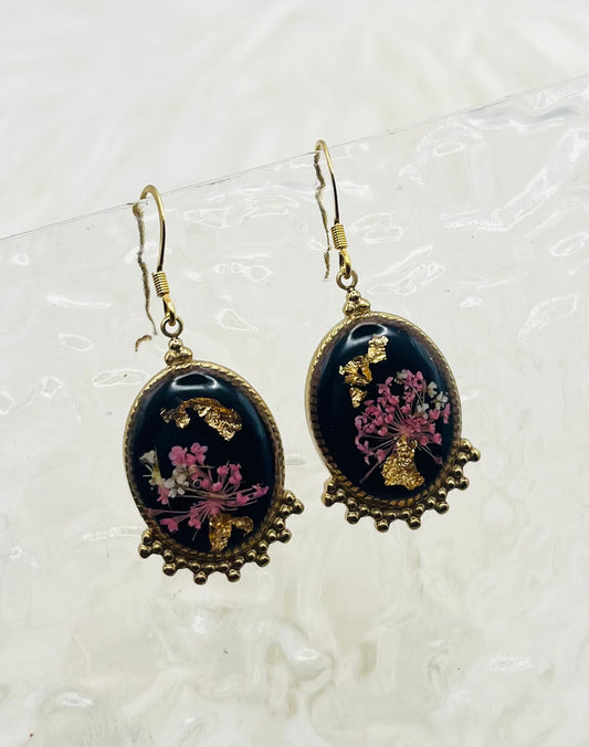 VINTAGE FLARED FLORAL DANGLES