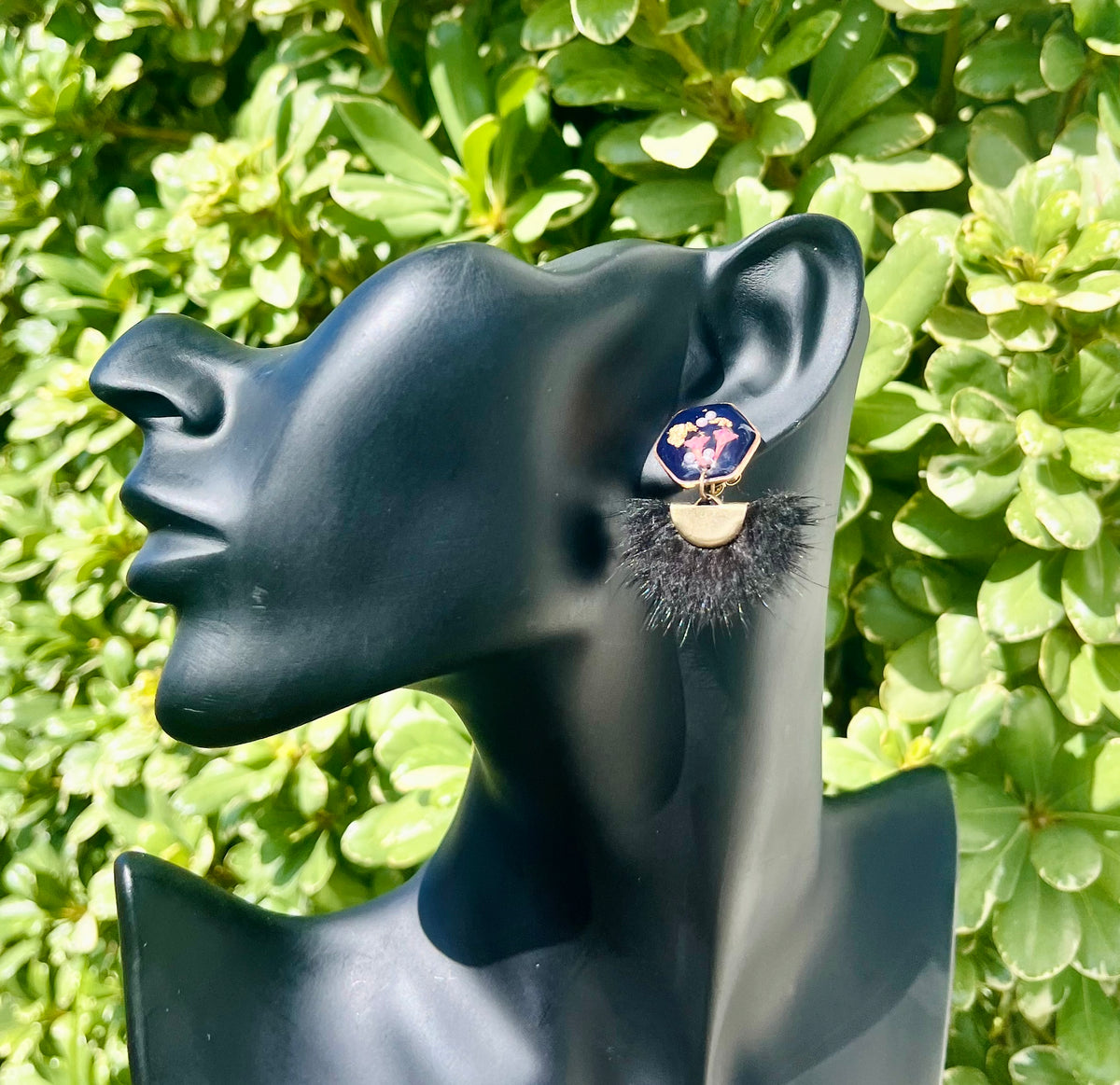 FLORAL ‘PUFF’ TASSEL DANGLES