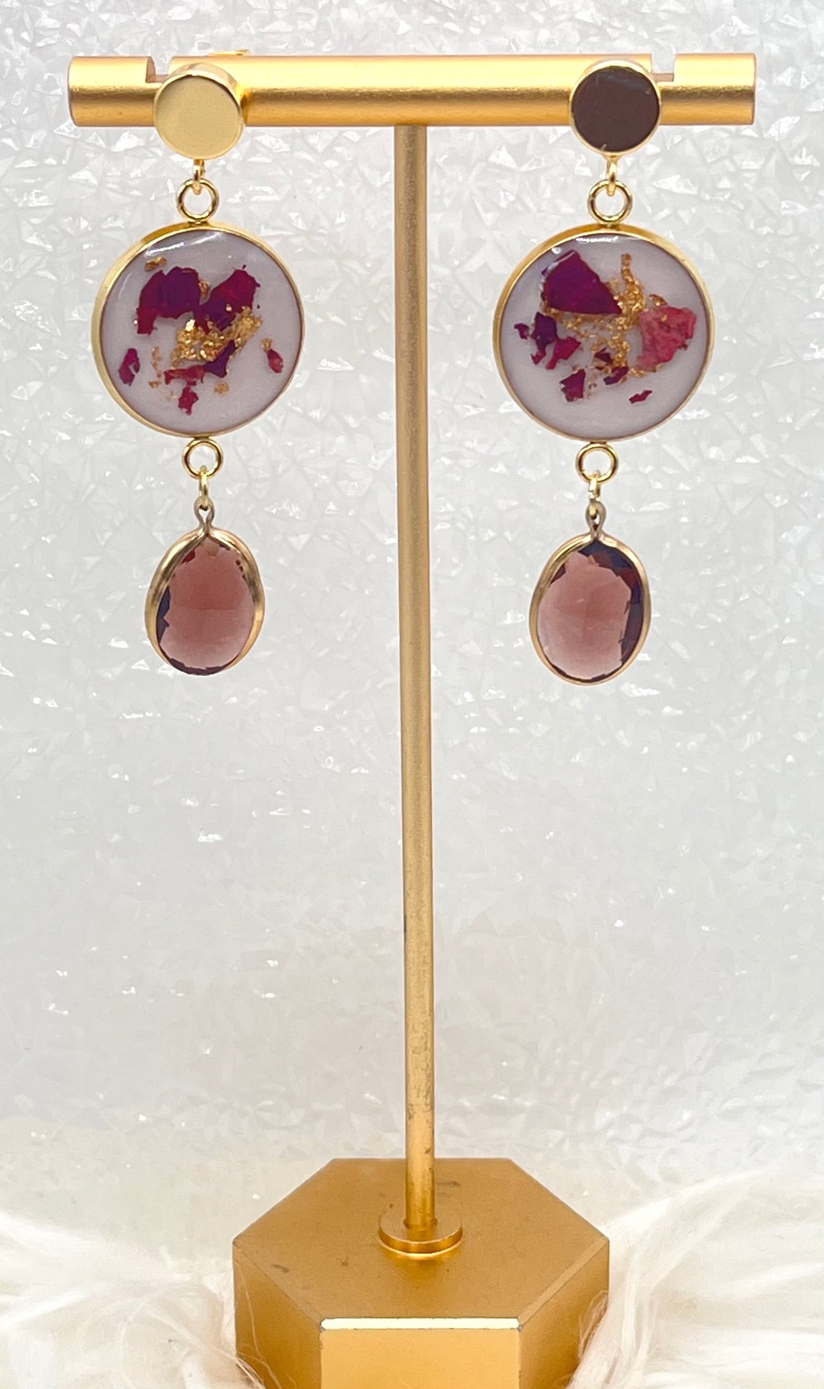ROSE FLORAL DANGLES