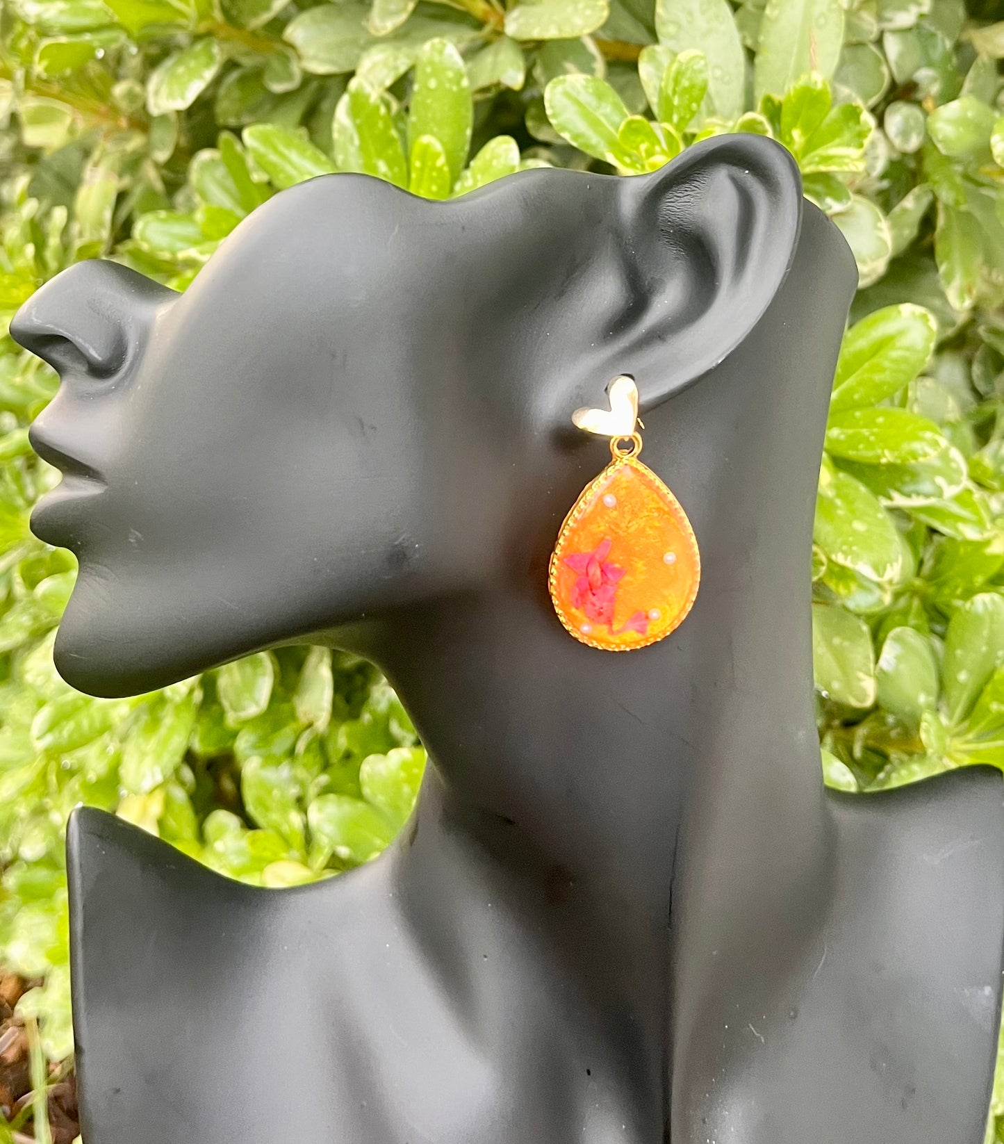 YELLOW FLORAL DANGLES